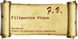 Filipovics Vince névjegykártya